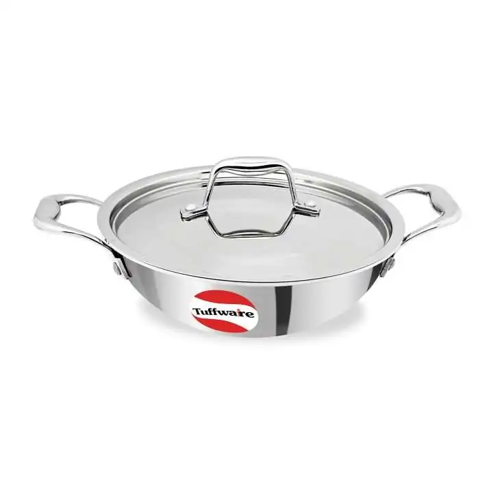 Stainless Steel Triply Deep Kadai With Lid
