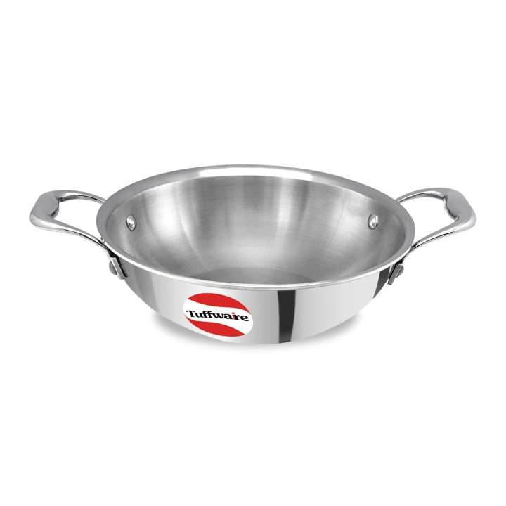 Stainless Steel Triply Deep Kadai With Lid - Image 3